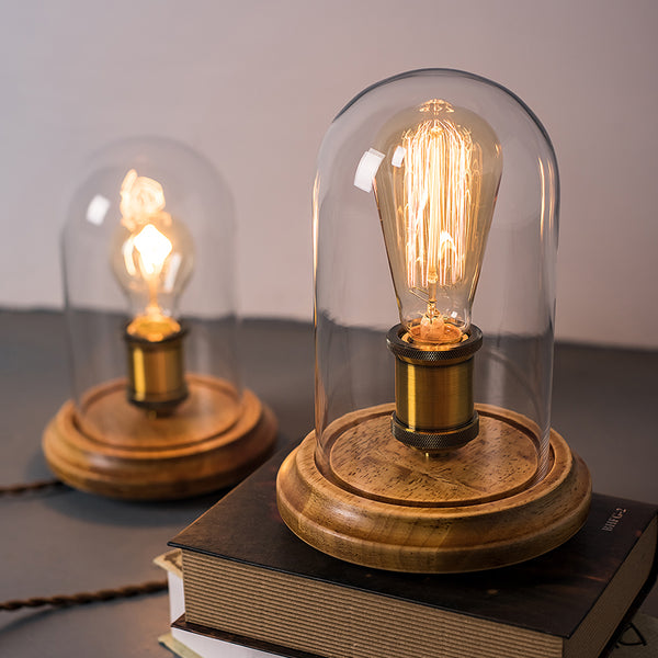 Vintage Brass Edison Bulb Table Lamp - Staunton and Henry