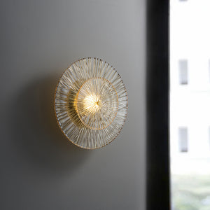Flora Round Glass and Gold Wall Light - Staunton and Henry