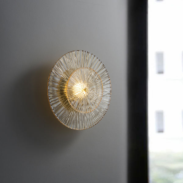 Flora Round Glass and Gold Wall Light - Staunton and Henry