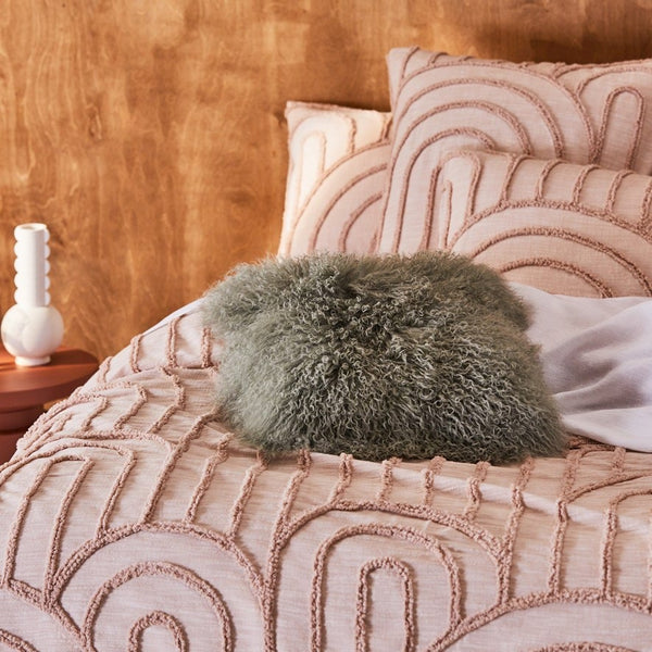 Plush Tibetan Wool Sheepskin Throw Cushion - Staunton and Henry