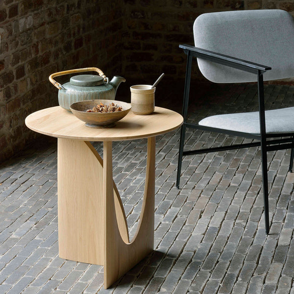 Asymmetric Oak Wood Side Table - Staunton and Henry