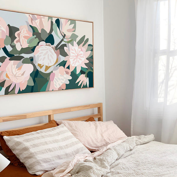 Colorful Flower Wall Art With Frame - Staunton and Henry