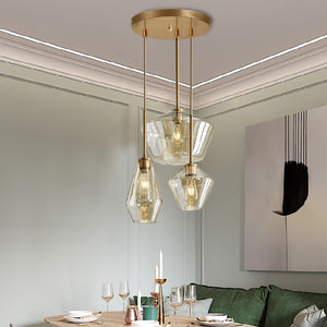 Modern Brass and Glass Pendant Light - Staunton and Henry