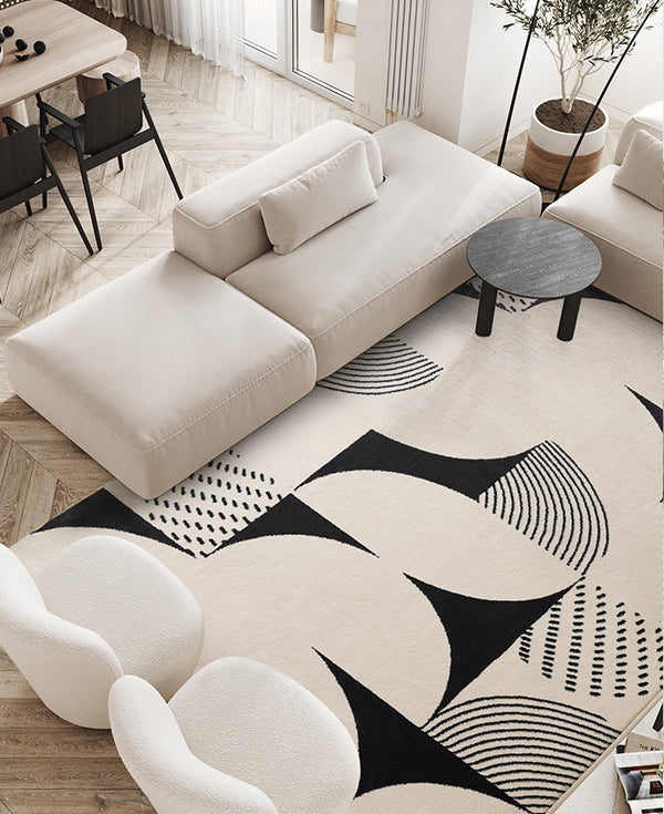 Maxwell Black and White Art Deco Rug - Staunton and Henry