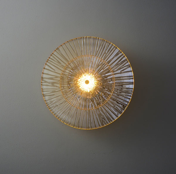 Flora Round Glass and Gold Wall Light - Staunton and Henry