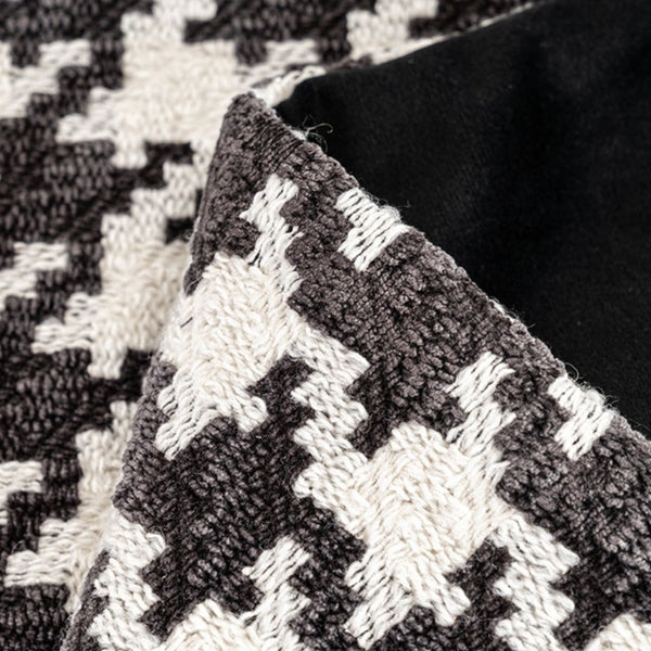 Hounds Tooth Pattern Throw Cushion - Staunton and Henry