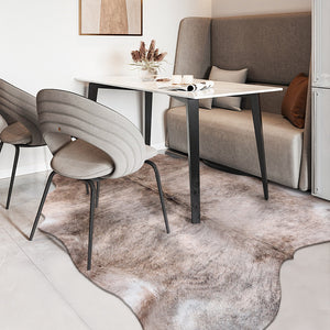 Premium Tricolor Brown Faux Cowhide Rug - Staunton and Henry