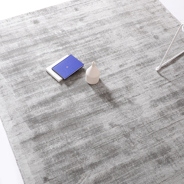 Amir Silver Gray Abstract Viscose Rug - Staunton and Henry