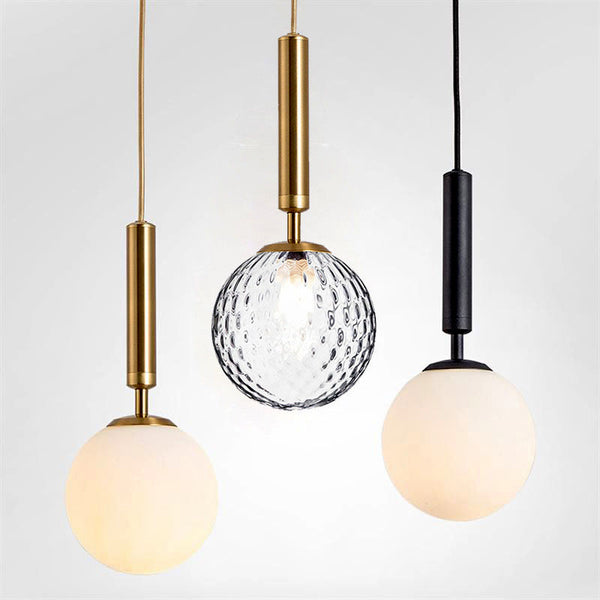 Dimpled Glass Globe Pendant Light - Staunton and Henry