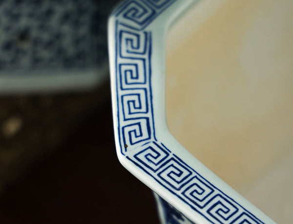 Blue and White Chinese Ceramic Plant Pot - Staunton and Henry