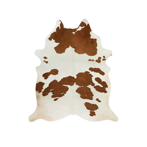 Premium White with Brown Spots Faux Cowhide Rug - Staunton and Henry