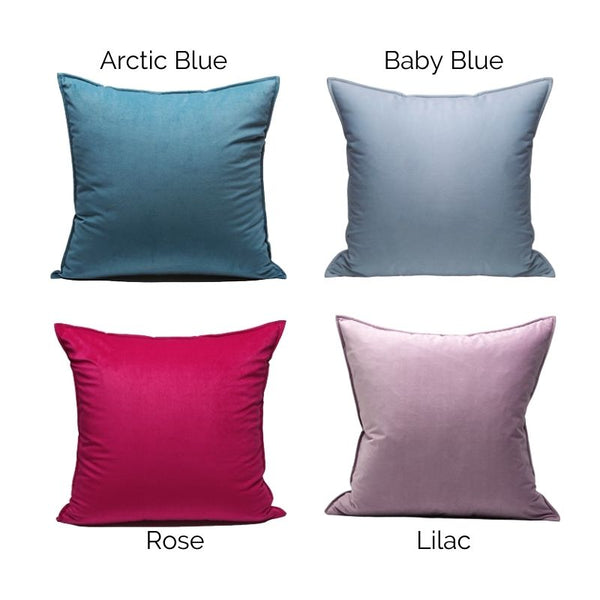 Anais Velvet Plain Throw Cushions - Staunton and Henry