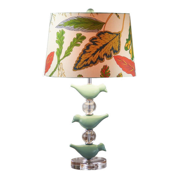 Modern Green Bird Crystal Table Lamp - Staunton and Henry