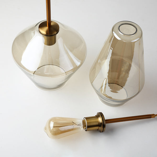Modern Brass and Glass Pendant Light - Staunton and Henry