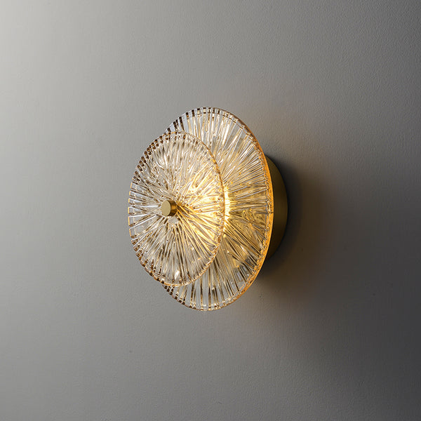 Flora Round Glass and Gold Wall Light - Staunton and Henry