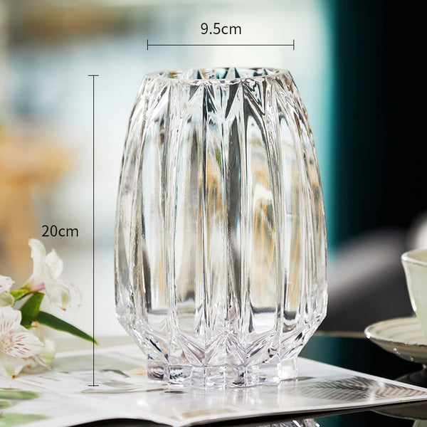Modern Ribbed Glass Vase - Staunton and Henry