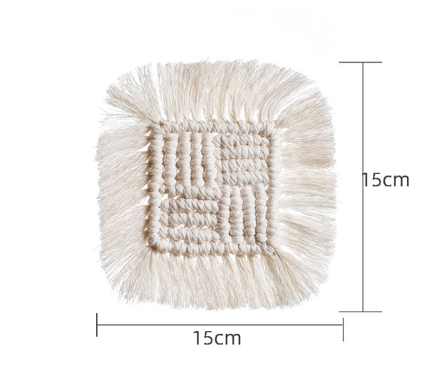 Macrame Coaster With Tassels - Staunton and Henry