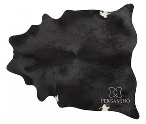 Pergamino Solid Black Cowhide Rug - Staunton and Henry