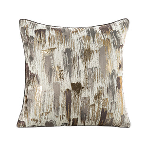 Gold and Grey Abstract Throw Cushion - Staunton and Henry