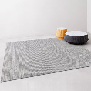 Naya Light Grey Chunky Weave Wool Rug - Staunton and Henry