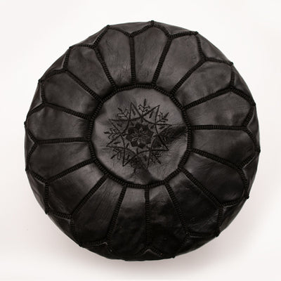Moroccan Leather Pouf - Staunton and Henry