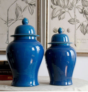 Blue Ceramic Chinese Urn - Staunton and Henry