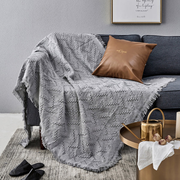 Nordic Muted Color Cotton Throw Blanket - Staunton and Henry