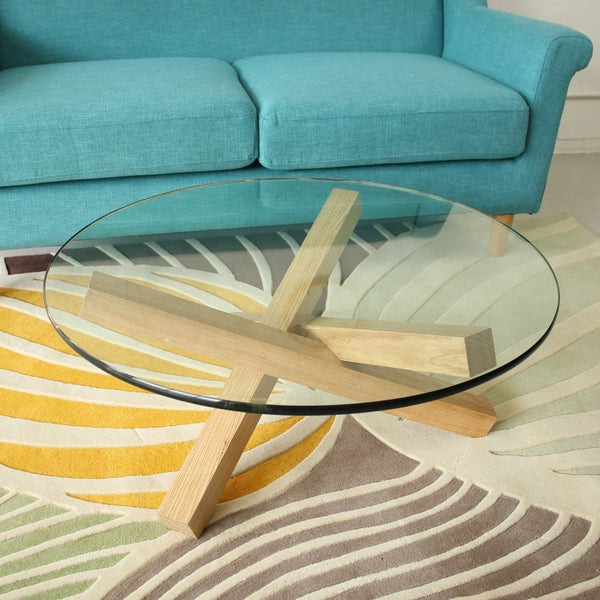 Solid Wood & Glass Coffee Table - Staunton and Henry