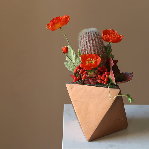 Potted Faux Cactus and Succulent Flower Arrangement - Staunton and Henry