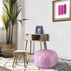 Moroccan Leather Pouf - Staunton and Henry
