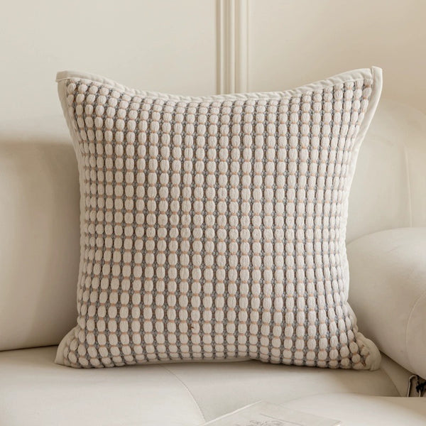 Textured Cream Throw Cushion - Staunton and Henry