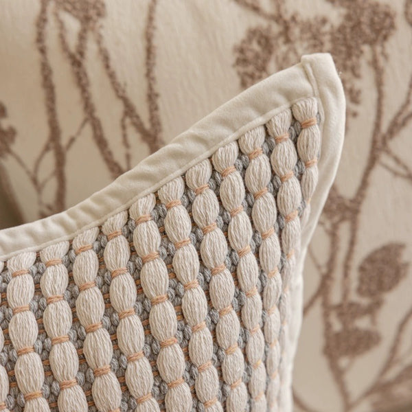 Textured Cream Throw Cushion - Staunton and Henry