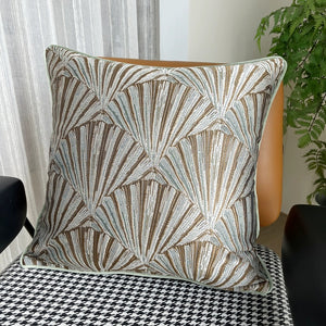 Bronze and Grey Modern Oriental Throw Cushions - Staunton and Henry