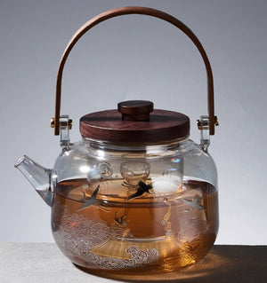 Japanese Glass Tea Pot With Gold Detail - Staunton and Henry