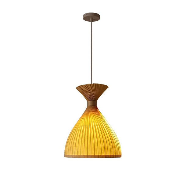 Oriental Wood Veneer Dining Room Pendant Light - Staunton and Henry