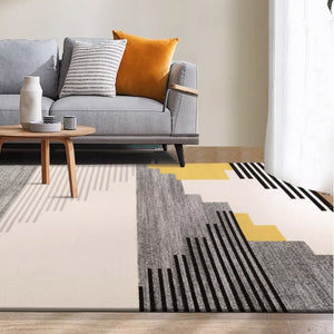 Yalos Modern Grey and Yellow Area Rug - Staunton and Henry