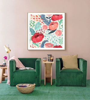 Botanicals Wall Art White Frame - Staunton and Henry