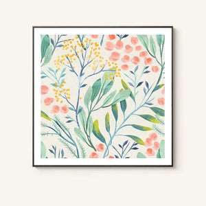 Botanicals Wall Art White Frame - Staunton and Henry