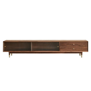 Midcentury Modern Walnut TV Cabinet With Drawers - Staunton and Henry