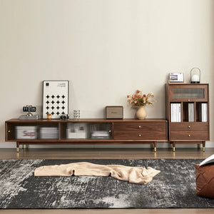 Midcentury Modern Walnut TV Cabinet With Drawers - Staunton and Henry