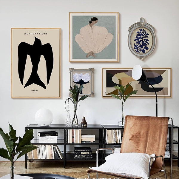 Modern Abstract Framed Wall Art - 5 Piece Set - Staunton and Henry