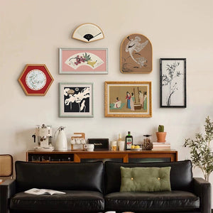 Modern Oriental Framed Wall Art - 7 Piece Set - Staunton and Henry