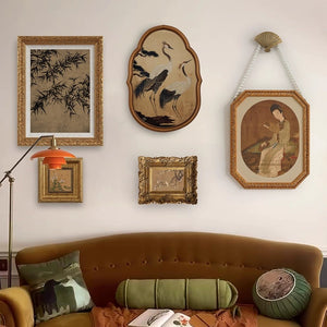 Vintage Oriental Asymmetrical Framed Wall Art Set - Staunton and Henry