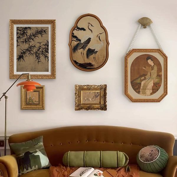 Vintage Oriental Asymmetrical Framed Wall Art Set - Staunton and Henry