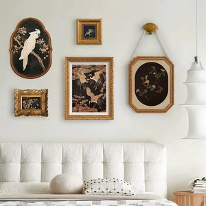 Vintage Oriental Asymmetrical Framed Wall Art Set - Staunton and Henry