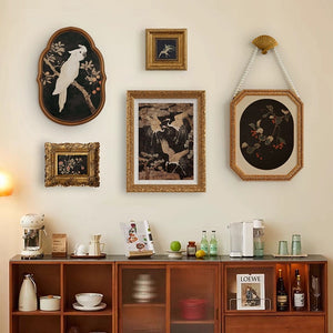 Vintage Oriental Asymmetrical Framed Wall Art Set - Staunton and Henry