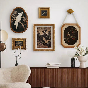 Vintage Oriental Asymmetrical Framed Wall Art Set - Staunton and Henry