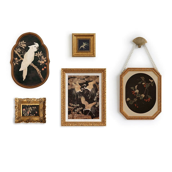 Vintage Oriental Asymmetrical Framed Wall Art Set - Staunton and Henry