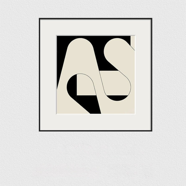 Abstract Black & White Geometric Framed Wall Art - Staunton and Henry