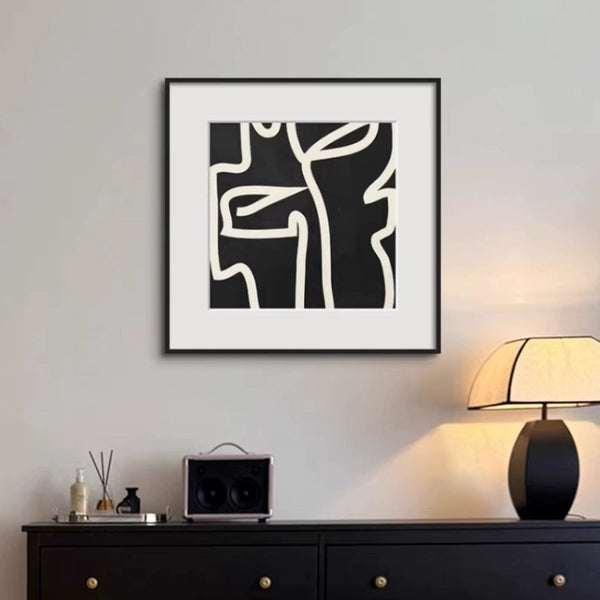 Abstract Black & White Geometric Framed Wall Art - Staunton and Henry
